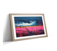 Thunderstorm Colour Field No.2 Framed Wall Art Print, Ready to Hang Picture for Living Room Bedroom Home Office, Oak A2 (66 x 48 cm)