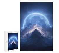 Thunderstorm Moonlit Peaks Puzzle 1000 Teile Schwer Puzzle Spielzeug Lernspiel Impossible Herausforderungsspielzeug Für Erwachsene Kinder 1000 PCS