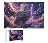 Thunderstorm Owl Perch - Adult Tabletop Puzzle, 1000 PCS, Winter Activity Gift - for Quiet Evenings And Focused Play