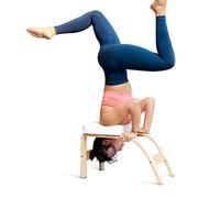 THUNDESK Yoga Inversion Bench, Headstand Prop, Upside Down Chair for Feet Up Balance Training, Core Strength Building, Yoga Asana Practice Chair (White)