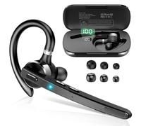 Thunelec Bluetooth Headset, 90H Handsfree Bluetooth 5.3 Earpiece with Dual Mic for Noise Reduction, Wireless Headset with Mute and Dual Pairing Function for Business/Office/Driving/Sport/Android/iOS