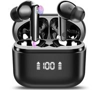 Thunelec Wireless Earbuds, Bluetooth 5.4 Headphones in Ear with ENC Mic, 2026 Bluetooth Earbuds with Deep Bass, 48H Playtime Ear Buds with LED Display Deep Black