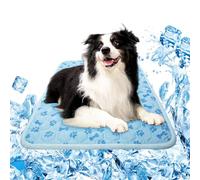 Thupmuk Cooling Mat for Summer - Reusable & Portable Dog Bed Cooling Pad for Dog and Cat,Bone Printed ice pad Washable Non-Toxic No Water Needed