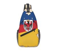 Thuringia flag Map with an eagle pattern Foldie Crossbody Bag for Men and Women - Durable and Functional Anti Theft Crossbody Bags, Black, One Size