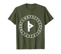 Thurisaz Rune Viking Rune Norse Pagan Wicca Witchcraft T-Shirt, Men, Olive Green, Large