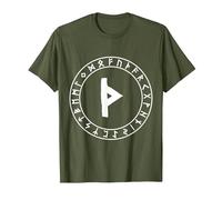 Thurisaz Rune Viking Rune Norse Pagan Wicca Witchcraft T-Shirt, Men, Olive Green, Medium