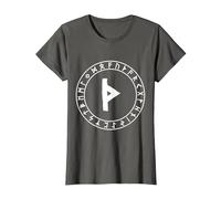 Thurisaz Rune Viking Rune Norse Pagan Wicca Witchcraft T-Shirt, Women, Asphalt Grey, X-Small