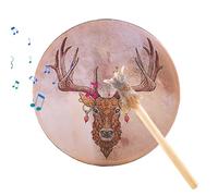 THURMAMI SAMANICA - SAMANO INK DRUM WITH DEER HEAD DESIGN SPIRITUAL PERCUSION TOOL | Sacred Sound Healing Instrument for Meditation, Ancestral Music, The