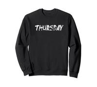 Thursday Day of the Week Distressed Cursive Gift Sweatshirt