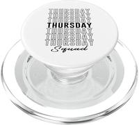 Thursday Squad Matching Group Black Repeating Text PopSockets PopGrip for MagSafe
