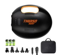 THURSO SURF 20PSI Rechargeable SUP Air Pump Digital Electric Paddle Board Pump 144W 4000mah Dual Stage Auto-Off Portable Inflation Deflation 12V DC Car Connector Battery Air Pump for Kayaks Boats