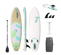 THURSO SURF Adept Youth Teenager Inflatable SUP Stand Up Paddle Board 9' x 28'' x 4.7'' Two Layer Stable Portable For Kids Carbon Paddle Full Package Accessories