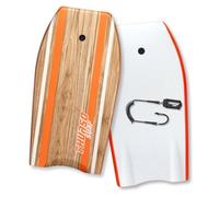 THURSO SURF Quill 42'' Bodyboard Lightweight Durable EPS Core IXPE Deck HDPE Slick Bottom FRP Stringer Crescent Tail Dual Channel Plastic Mesh with Double Swivel Coiled Wrist Leash