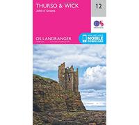Landranger 12 Thurso & Wick, John O'Groats Map With Digital Version - Pink, Pink One Size