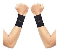 Thx4COPPER Compression Wrist Sleeve-Copper Infused Wrist Support for Men &Women-Improve Circulation and Recovery 1 Pair,Black,L
