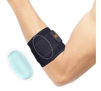 Thx4COPPER Infused Compression Stabilising Forearm with Silicone for Sports, Golfer's Elbow, Tennis Elbow, Tennis Bracelet, Adjustable Elbow Bandage for Tendonitis, Forearm Bandage