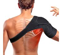 Thx4COPPER Magnetic Shoulder Brace, Compression Support Wrap Belt, Adjustable Stabilizer,Arm Injury Prevention for Dislocated AC Joint, Labrum Tear, Pain, Arthritis, Bursitis, Scapula Tendonitis-RL