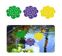 THXFUNAREA Pack of 3 Bee Drinks, Floating Bee Island, Bee Drinkers for the Garden, Insect Drinks, Bee-Swimming Island, Bee Watering Feeding Station (Purple/Green/Yellow)
