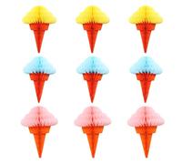 THXFUNAREA School Decoration Colourful - Pack of 9 Tissue Paper Sugar Bags - School Cone Decoration - Hanging Decoration for First Day of School, First Day of School, Girls & Boys and Much More