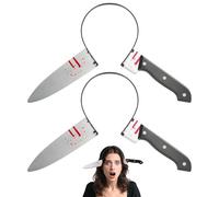 THXFUNAREA Set of 2 Halloween Decoration Accessories, Halloween Horror Hair Bands, Cleaver Headbands, Axe Headbands, Suitable for Prank Halloween, Carnival Costume Accessories