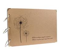 ThxMadam Scrapbook Photo Album 3 Ring Binder Wedding Guest Book DIY Memories Book with 60 Black Pages Present for Valentines Mothers Birthday Christmas Anniversary Day Gift for Wife Girl-friend