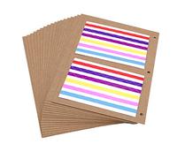 ThxMadam Scrapbooking Kraft Paper 26x17.5CM,20 Sheets Extra Refill Pages Photo Book Blank Paper for Scrapbook Photo Album Guest Book Memory Notebook 10.82" x 8.07" (27.5 x 20.5CM) for Album Large