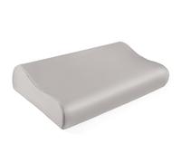 THXSILK 100% Mulberry Silk Pillowcase 19 Momme Pillow Cover for Cervical Contour Pillow, Memory Foam, Washable (Grey, 24x14x4.7inch/4inch)
