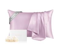 THXSILK 100% Mulberry Silk Pillowcase for Hair and Skin Health, Soft Breathable and Smooth Pillowcase with Hidden Zipper, Both Sides Premium Grade 6 Silk, 1pc (Standard 20"x26", Light Purple)