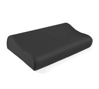 THXSILK 19 Momme 100% Mulberry Silk Pillowcase for Contour Memory Foam Pillow, Contour Pillow Case Cover, Cervical Pillow Case, Pack of 1(Black, 24"x14"x4.7"/3.9")