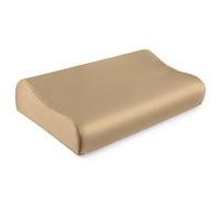 THXSILK 19 Momme 100% Mulberry Silk Pillowcase for Contour Memory Foam Pillow, Contour Pillow Case Cover, Cervical Pillow Case, Pack of 1(Taupe, 20"x12"x3.9"/2.7")