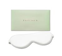 THXSILK 6A+ Grade 25 Momme Silk Sleep Mask, 100% Mulberry Blackout Eye Mask for Sleeping, Soft Lightweight Silk Eye Cover for Women, Men, Travel, Nap, Airplane(4.7×27.5inches, White)