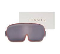 THXSILK 6A+ Grade 25 Momme Silk Sleep Mask, 100% Mulberry Blackout Eye Mask for Sleeping, Soft Lightweight Silk Eye Cover for Women, Men, Travel, Nap, Airplane(4.7×27.5inches, Charcoal)