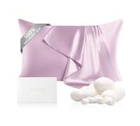 THXSILK Silk Pillowcase for Hair and Skin, 100% Mulberry Silk Bed Pillowcase 22 Momme, Hypoallergenic Soft Breathable Silk Pillow Case with Hidden Zipper, King Pillow Case 20"x36", Light Purple