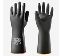 ThxToms Chemical Resistant Gloves, Heavy Duty Rubber Gloves 14", 1 Pair