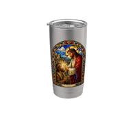 Thy Faith Hath Made Thee Whole Jesus Healing Mosaic Art Stainless Steel Insulated Tumbler