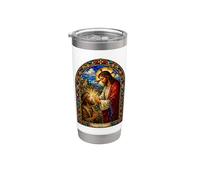 Thy Faith Hath Made Thee Whole Jesus Healing Mosaic Art Stainless Steel Insulated Tumbler