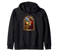 Thy Faith Hath Made Thee Whole Jesus Healing Mosaic Art Zip Hoodie