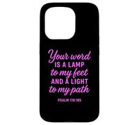 Thy Word Is A Lamp Unto My Feet Psalms 119:105 Faith Bible Case for iPhone 15 Pro