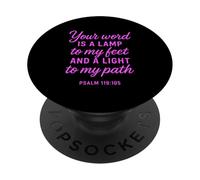 Thy Word Is A Lamp Unto My Feet Psalms 119:105 Faith Bible PopSockets Adhesive PopGrip