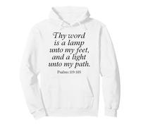 Thy Word Is A Lamp Unto My Feet Psalms 119:105 Faith Verse Pullover Hoodie