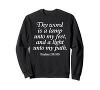 Thy Word Is A Lamp Unto My Feet Psalms 119:105 Faith Verse Sweatshirt