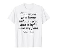 Thy Word is A Lamp Unto My Feet Psalms 119:105 Faith Verse T-Shirt