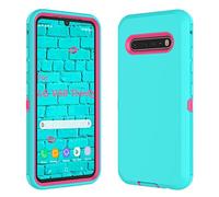 Thybx LG V60 Case, LG G9 ThinQ/LG V60 ThinQ 5G Case, [Drop Protection] Full Body Shock Dust Absorbing Grip Plastic Bumper TPU 3-Layers Durable Solid Phone Sturdy Hard Cases Cover [Turquoise]