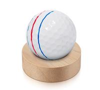Thyle 1 Pcs Wooden Single Golf Ball Display Stand 2 Inches Golf Ball Holder Mini Round Wood Display Bases Stand for Egg Stone Rock Desk Decor