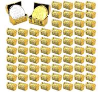 Thyle 100 Pcs Mini Plastic Pirate Treasure Chests with a Gold Finish Vintage Pirate Jewelry Box for Treasure Hunt Birthday Halloween Party Favors Supplies(1.5 Inches)