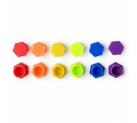 Thyle 12 Pcs 3ml Cartridge Caps, Mixed 6 Color Pen Cartridge Lids, Inner Diameter 8mm, Leak Dust Proof Replacement Silicone Covers for 3ml Pen Cartridges DIY Crafts Lab Liquid Storage Classification