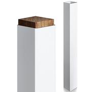 Thyle 2 Pcs 4 x 4 Post Sleeve Vinyl Post Wrap White Column Wraps for Porch Weatherproof Outdoor Post Cover for Lasting Durability Easy Installation on Patio Decks Porches Mailbox Post, 4 x 4 x 39.4 In