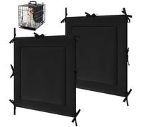 Thyle 2 Pcs Dog Crate Divider Panel, Black Thick Dog Kennel Divider with Ties for Puppy Training (28.5 x 27 Inches for 42" Crate)