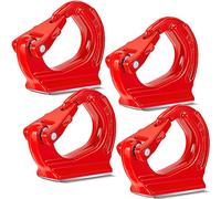 Thyle 4 Pcs Weld on Hooks, 2 Ton Heavy Duty Weld on Anchor Hook, Alloy Steel Lifting Hook Welding Hooks for Wrecker Crane Tractor Rigging Lifting, 4400 Lbs Working Load Limit, Red