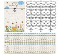 Thyle 50 Set Bee Baby Shower Favors for Guests Adjustable Bracelets with a Message from the Bump Card a Little Honey Bee Is on the Way Return Gift for Gender Reveal Party Thank You Gift Game Prize